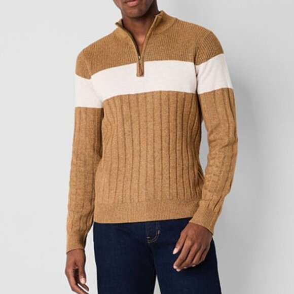 Mens Mock Neck Long Sleeve Pullover Sweater | Frye and Co. | X Large - Picture 11 of 11